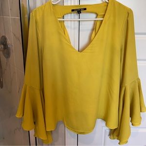 Gianni bini yellow blouse bell sleeve